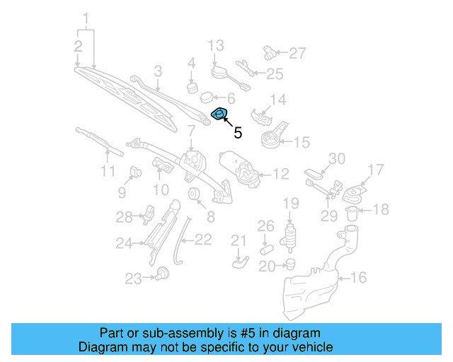 Wiper Arm Washer 1J0-955-229 - View 4