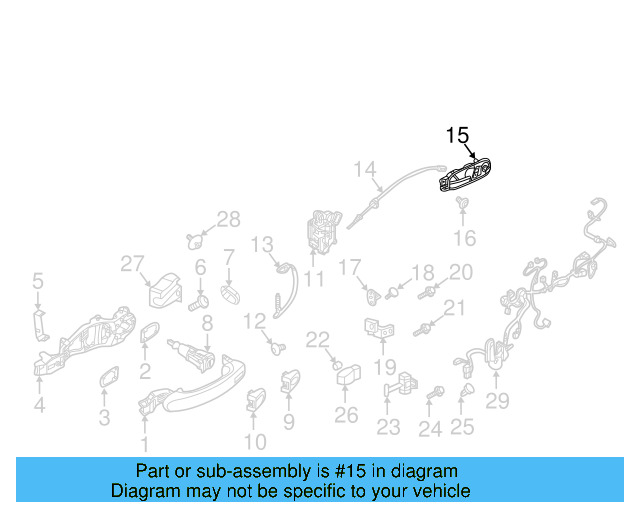 Handle, Inside 5C5-837-113-L-UBN - View 3