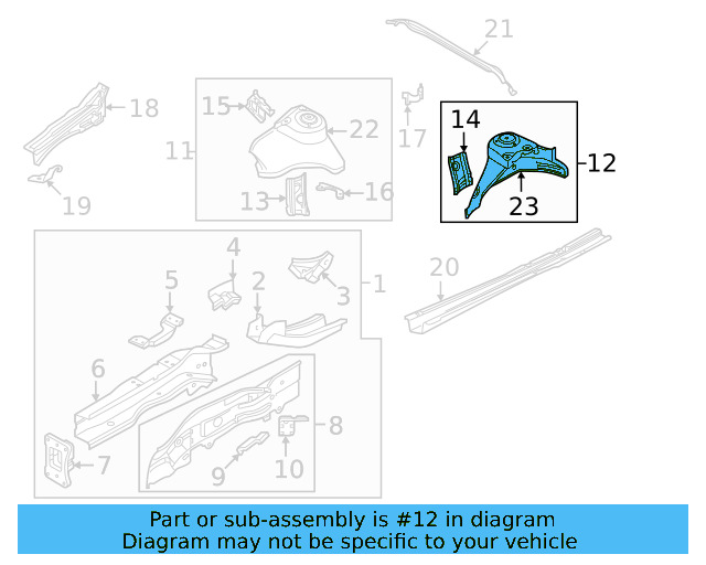 Apron Assembly 3Q0-805-115-H - View 2