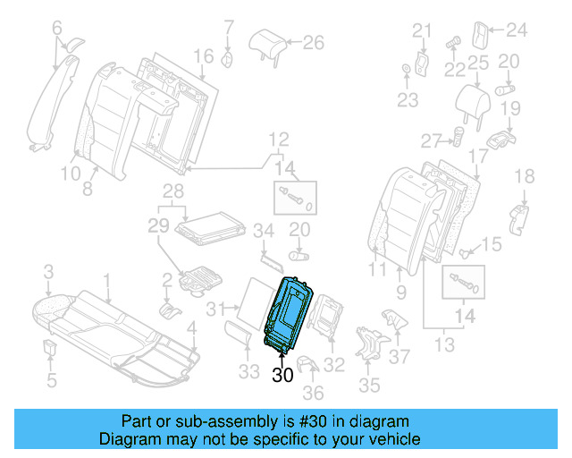 Seat Armrest 1K5-885-081-AF-3Z6