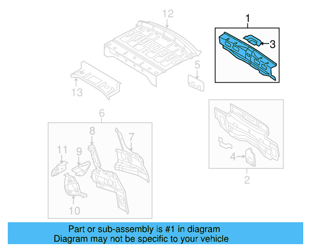 Rear Body Panel 3C5-813-311 - View 7