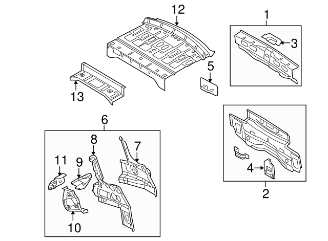 Rear Body Panel Bracket 3C5-813-589