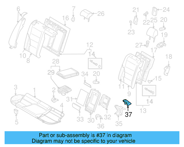 Seat Latch Cover 8P0-886-197-4PK - View 15