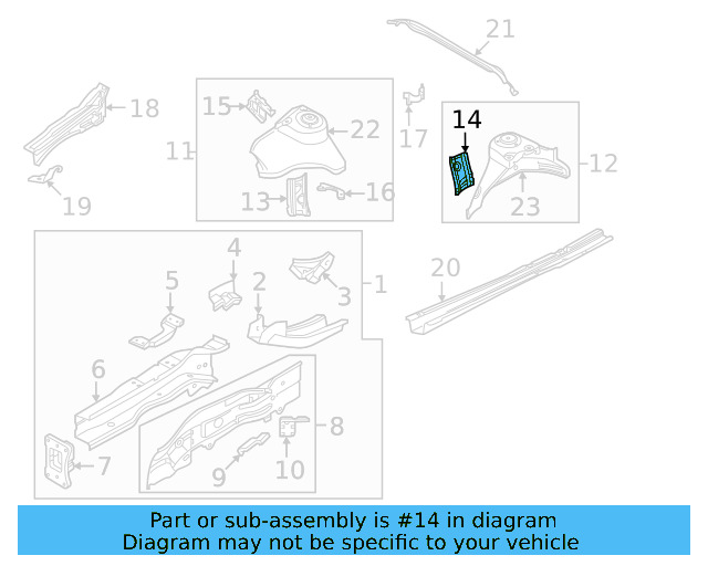 Fender Apron Extension 5Q0-805-077-D - View 5