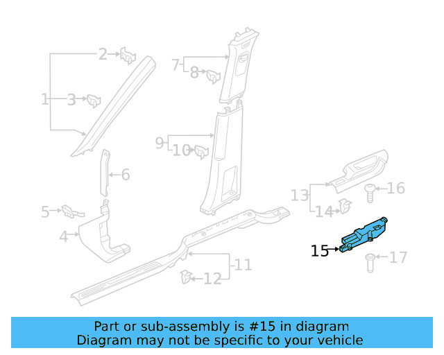 Door Sill Plate Bracket 3CN-853-588-A - View 6