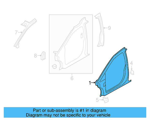 Aperture Panel 7B0-809-606 - View 3