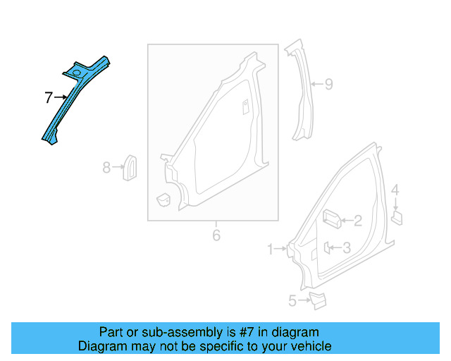 Side Brace 7B0-809-612-A - View 4
