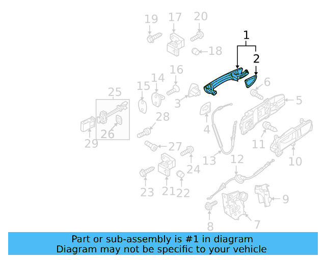 Handle, Outside (Unpainted) 5gm837205gru - View 17