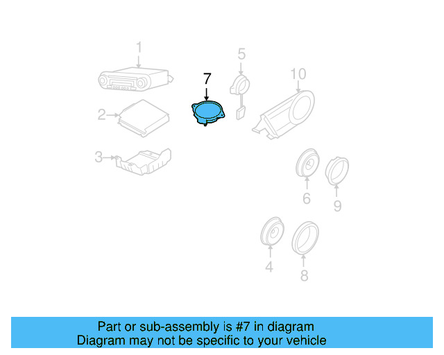 Front Dr Speaker 1Y0-035-411-M - View 13