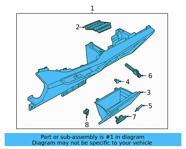 Glove Box Assembly 11B-857-097-E-4PK - View 4