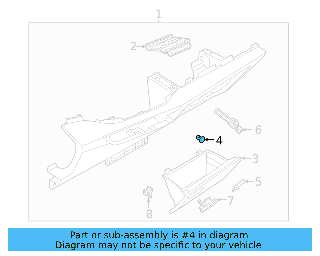 Glove Box Door Bumper 11K-857-363 - View 3