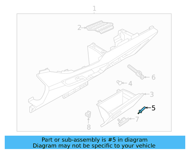Glove Box Door Hinge Pin WHT-010-078 - View 3