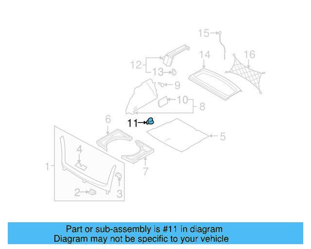Tie Down Hook 1J0-804-299 - View 37
