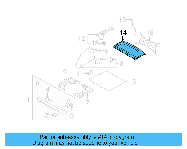 Tonneau Cover Strap 1K6-863-447-A-9B9 - View 9