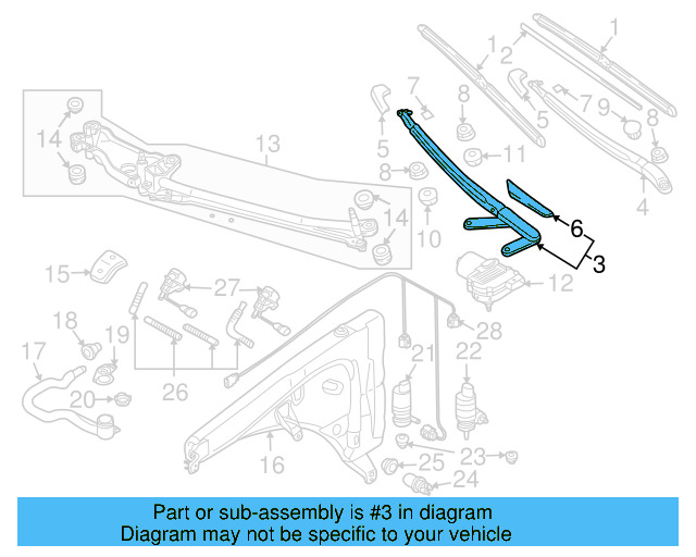 Wiper Arm 7L0-955-408-E - View 6