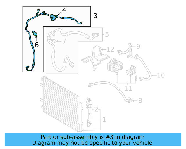 Refrigerant Hose 1EA-816-721-A - View 4