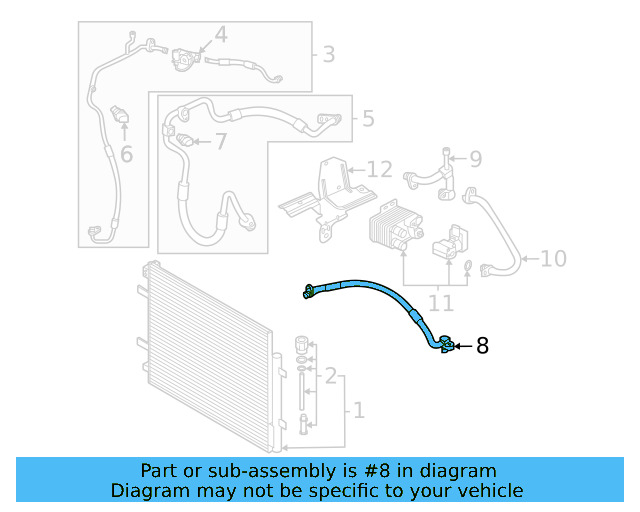 Refrigerant Hose 1EA-816-721-A - View 6
