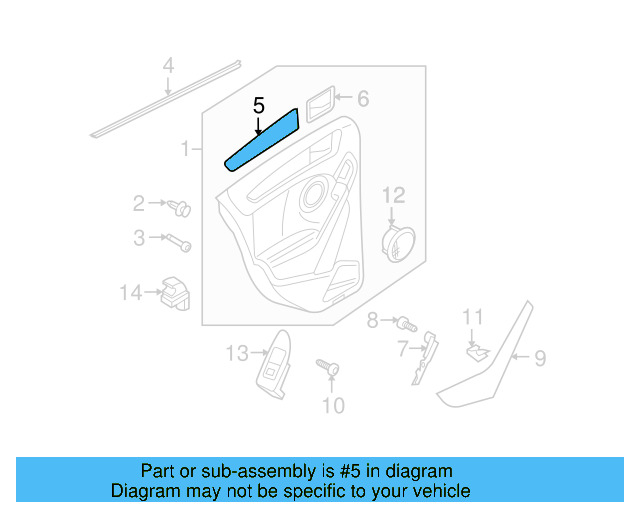 Trim Molding 5K4-867-440-3H5 - View 3