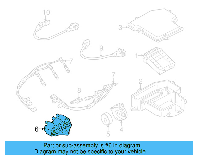 Ignition Coil 078-905-104-A - View 10