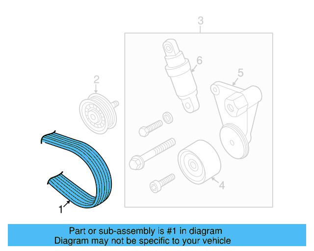 Serpentine Belt 07D-145-933-E - View 7