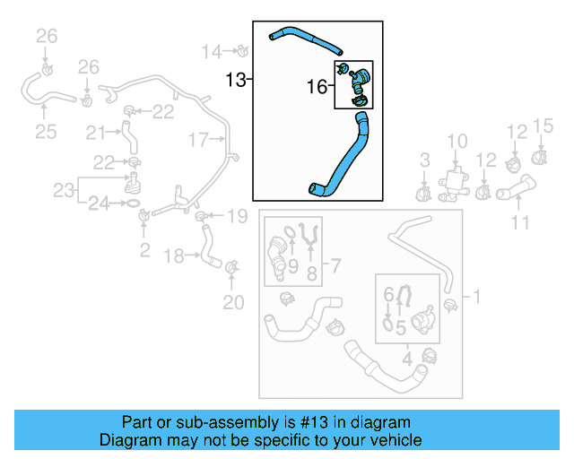 Upper Hose 5Q0-122-101-FR - View 4