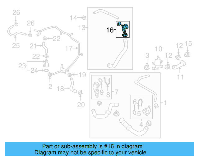 Center Hose Coupling 5Q0-122-291-BB - View 21