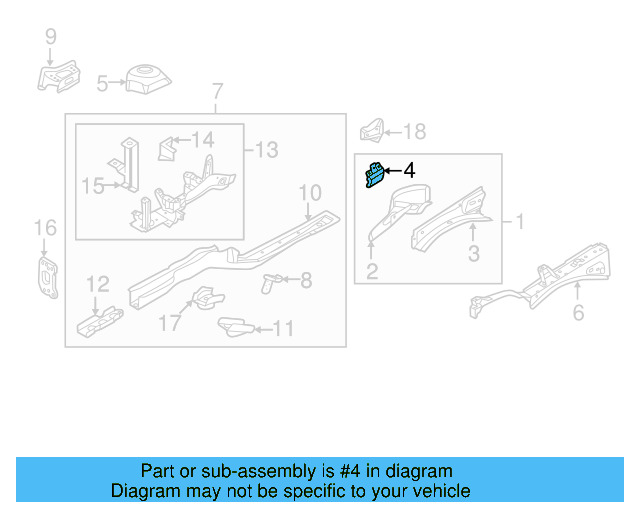 Suspension Strut Mount Bracket 5C0-810-812 - View 5