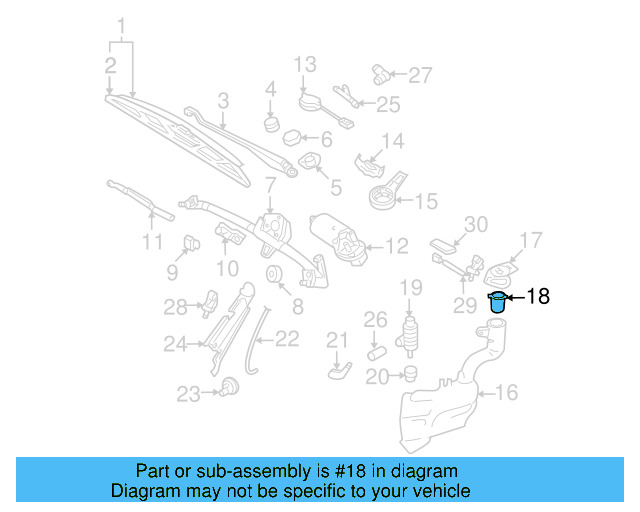 Washer Fluid Strainer 4A0-955-485 - View 17