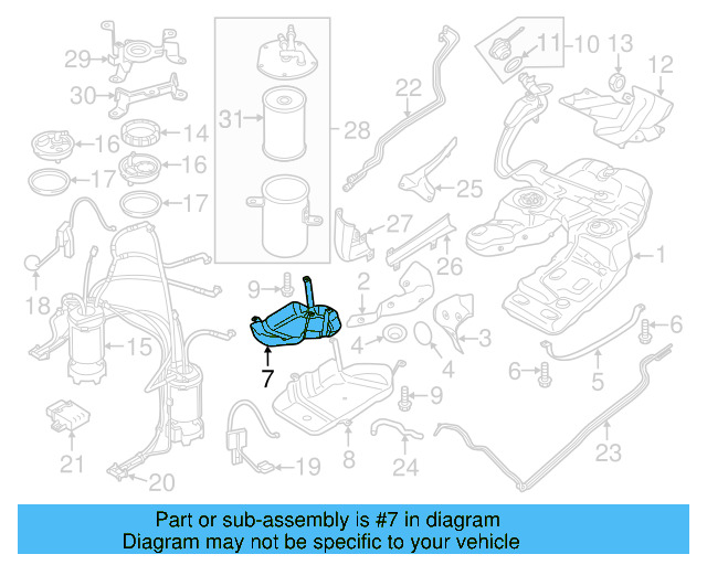 Fuel Tank Skid Plate 7L0-201-974-B - View 5
