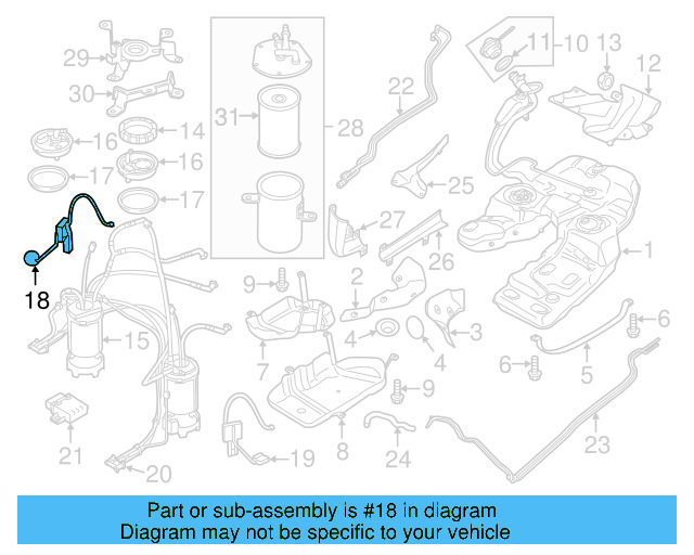 Fuel Gauge Sending Unit 7P0-919-673-K - View 7