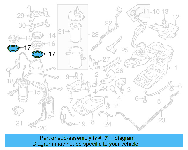 Fuel Pump Assembly Seal 1J0-919-133-B - View 96