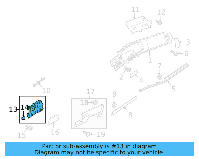 Instrument Panel Insert 5G0-863-501-A - View 5