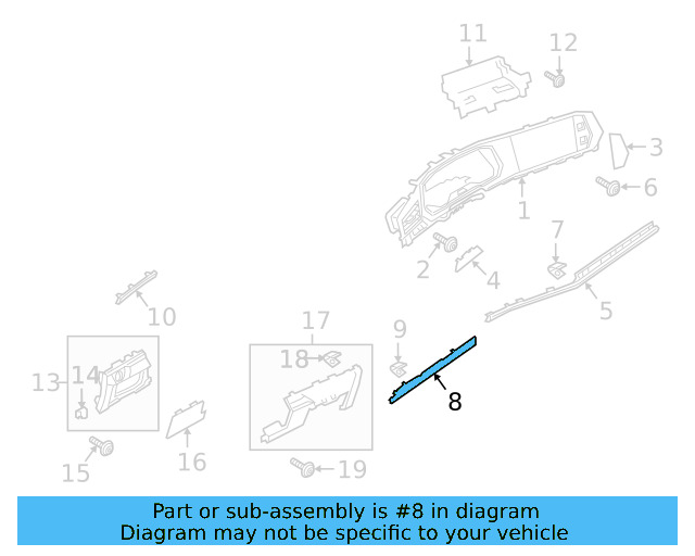 Instrument Panel Insert 5G0-863-501-A - View 8