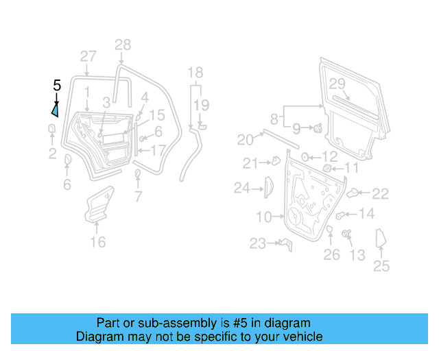 Door Shell Rear Cover 7L0-839-915-B-9B9 - View 4