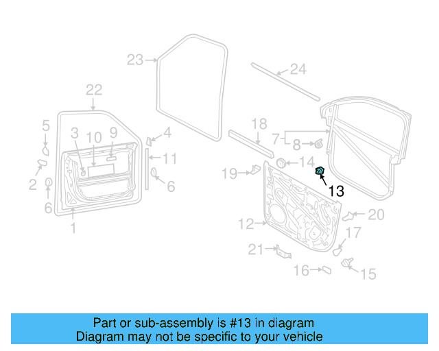 Inner Panel Clip 7L0-837-200 - View 3