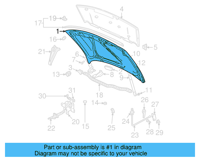 Hood Panel 1J5-823-031-B - View 3