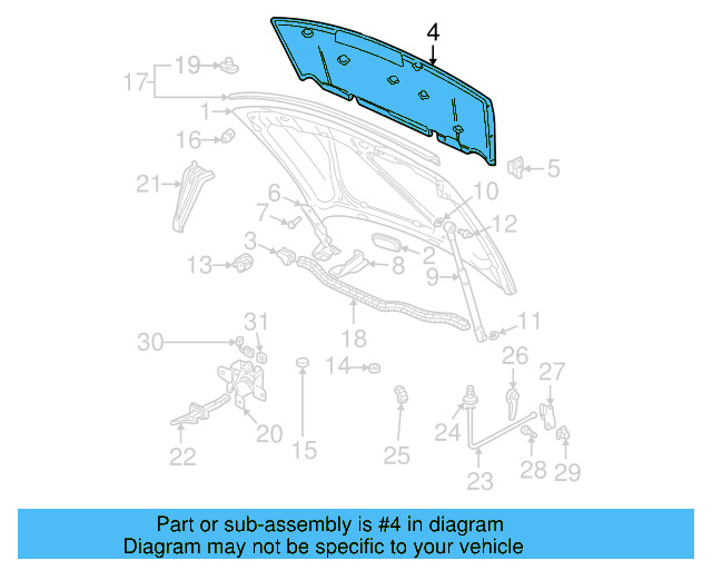 Hood Insulation Pad 1J0-863-835-G - View 8