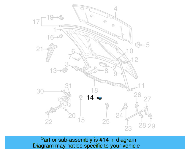 Hood Stop Buffer 1J0-823-754 - View 10