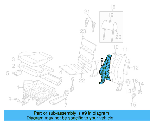 Seat Back Frame 1J4-881-045-HH - View 8
