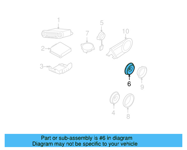 Rear Speaker 1Y0-035-411-N