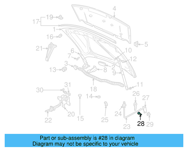 Hood Release Handle Screw N-905-488-03 - View 9