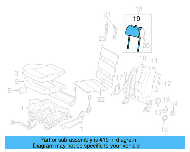 Headrest Pad 1J0-881-905-E