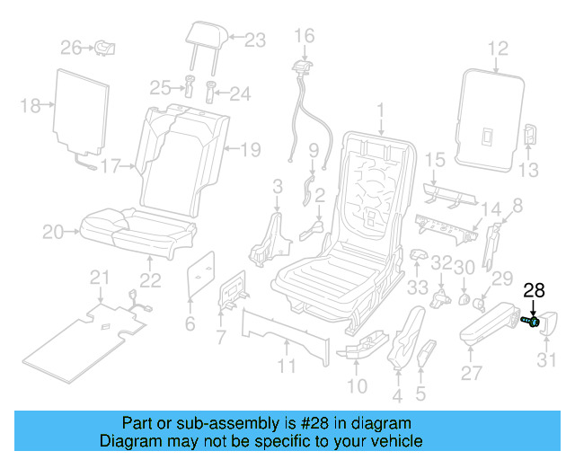 Armrest Mount Bolt N-105-173-03 - View 2