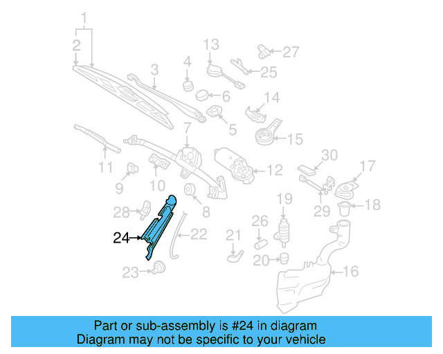 Washer Hose Bracket 1C0-955-747-B
