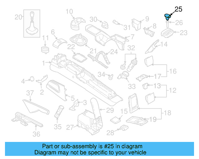 Park Brake Handle Cover 1C0-711-461-AB-TXV - View 11