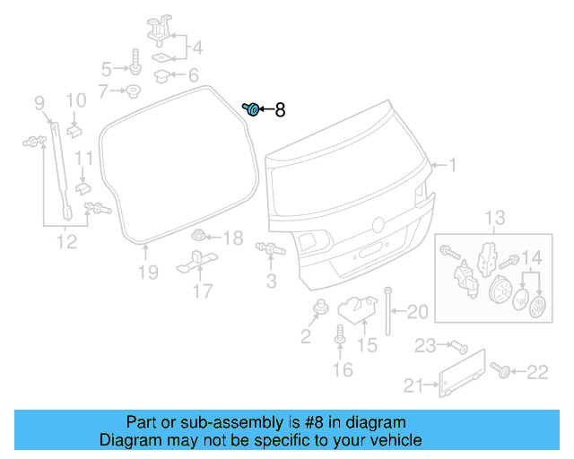 Overslam Bumper Plug 1K8-823-753-B - View 23