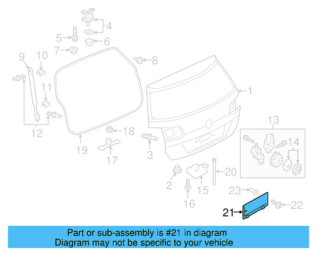 License Bracket 1KM-827-211-B