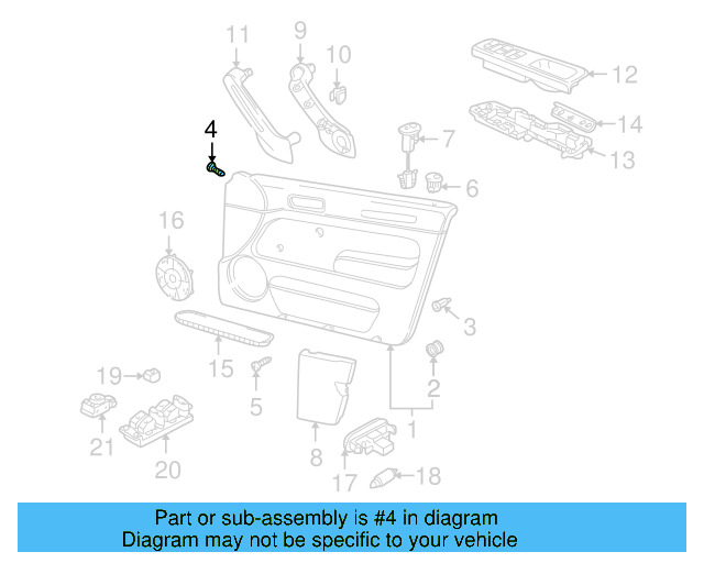 Door Trim Panel Screw N-901-575-02 - View 22