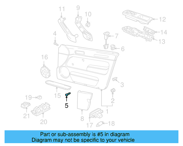 Door Trim Panel Screw N-908-298-03 - View 25