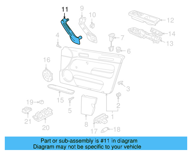Interior Door Pull Handle 1J0-867-171-B-FEQ - View 14